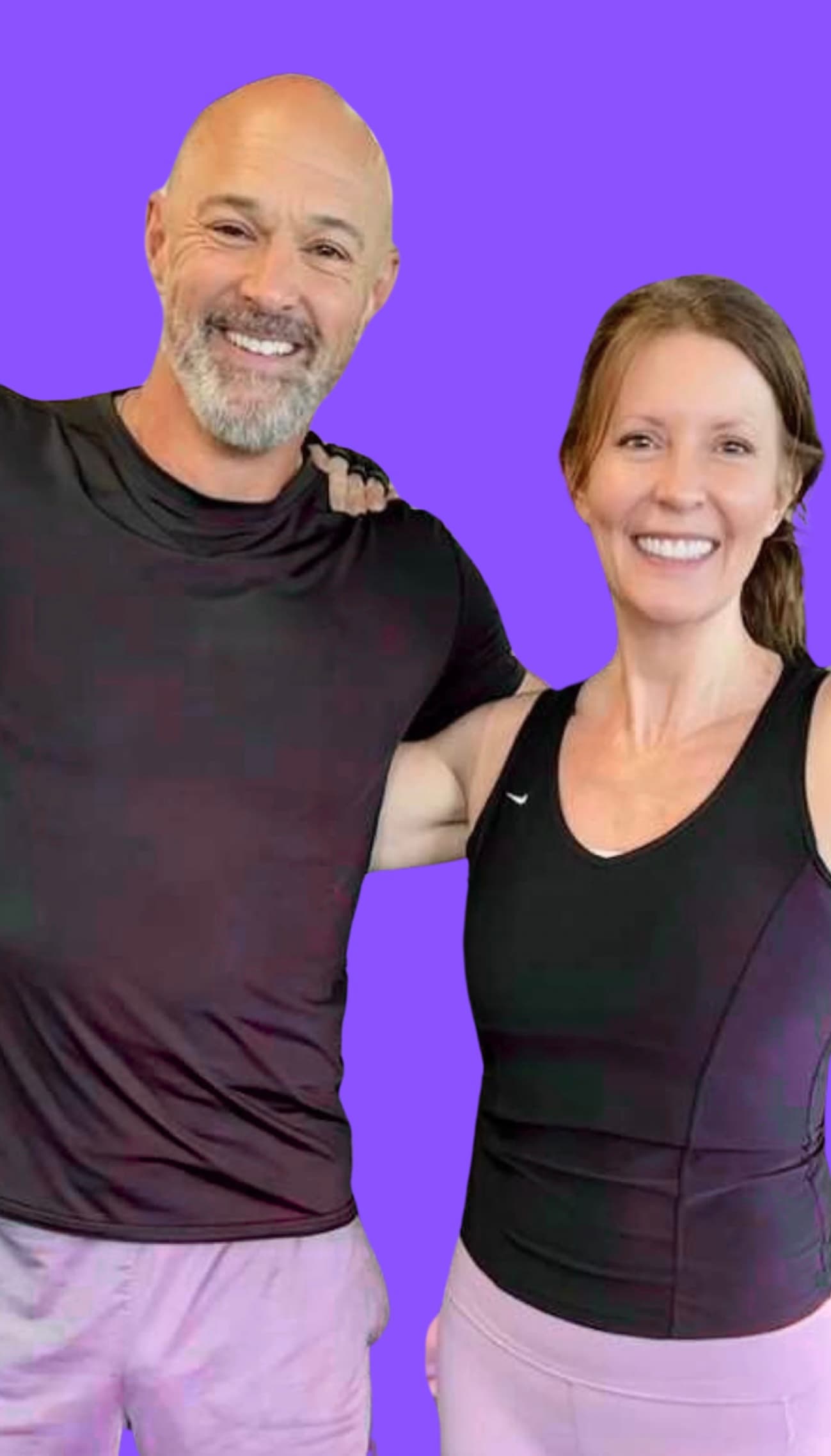 Two GetAgeFit clients celebrating their strength gains